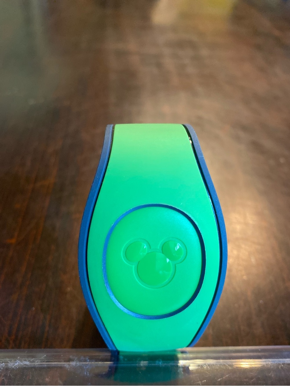 DISNEY WORLD PARKS MAGIC BAND GREEN GRAY MICKEY MOUSE MEMORABILIA ONLY